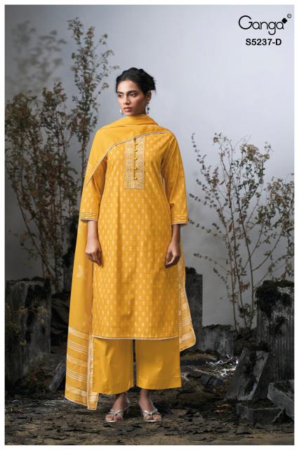Ganga cazzie 5237 ladies dress material wholesale